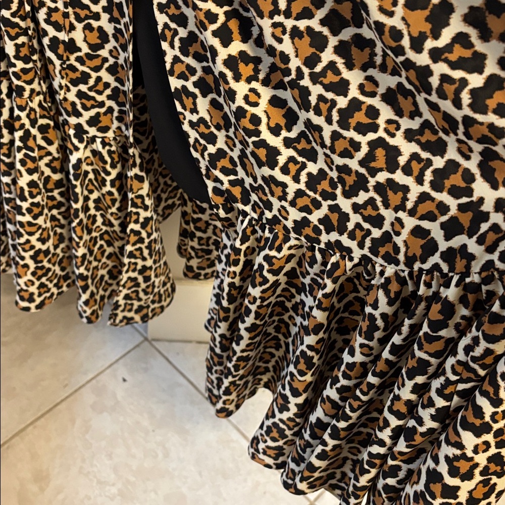 Diane Von Furstenberg Leopard Ruffle Maxi dress XL - Picture 9 of 13